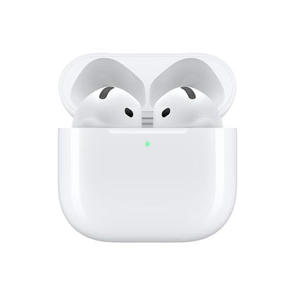 Apple AirPods 4 Wireless Earphones, Bluetooth Earphones, Active Noise Cancellation, Adaptive Audio, Transparency, Custom Space Audio, USB-C Charging Case, Wireless Charging