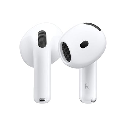 Apple AirPods 4 Wireless Earphones, Bluetooth Earphones, Active Noise Cancellation, Adaptive Audio, Transparency, Custom Space Audio, USB-C Charging Case, Wireless Charging