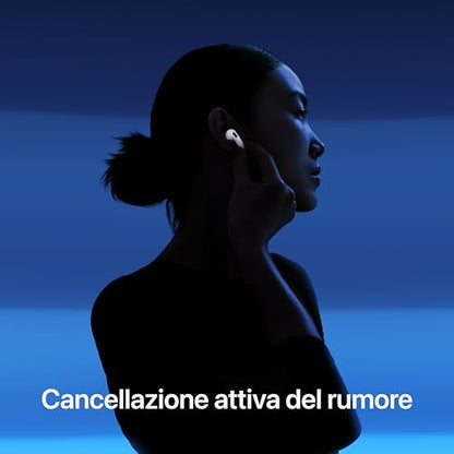 Apple AirPods 4 Wireless Earphones, Bluetooth Earphones, Active Noise Cancellation, Adaptive Audio, Transparency, Custom Space Audio, USB-C Charging Case, Wireless Charging