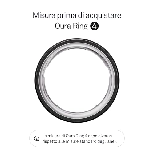 Oura Ring 4 - Black - Size 4 - Smart Ring | Try it with the Oura Ring 4 Measurement Kit | Wearable to Monitor Sleep - Heart Rate - Fitness - Up to 8 Days Battery