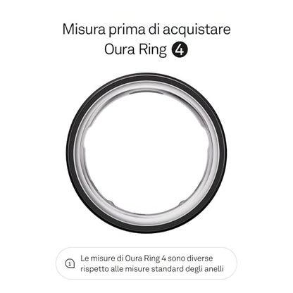 Oura Ring 4 - Black - Size 4 - Smart Ring | Try it with the Oura Ring 4 Measurement Kit | Wearable to Monitor Sleep - Heart Rate - Fitness - Up to 8 Days Battery