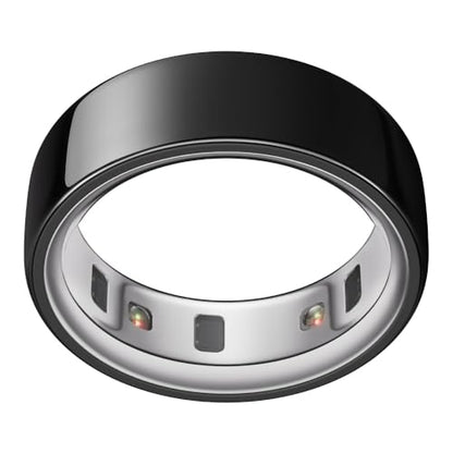 Oura Ring 4 - Black - Size 4 - Smart Ring | Try it with the Oura Ring 4 Measurement Kit | Wearable to Monitor Sleep - Heart Rate - Fitness - Up to 8 Days Battery