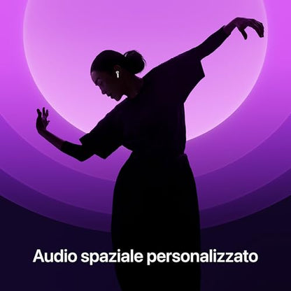 Apple AirPods 4 Wireless Earphones, Bluetooth Earphones, Active Noise Cancellation, Adaptive Audio, Transparency, Custom Space Audio, USB-C Charging Case, Wireless Charging