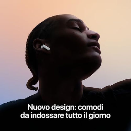 Apple AirPods 4 Wireless Earphones, Bluetooth Earphones, Active Noise Cancellation, Adaptive Audio, Transparency, Custom Space Audio, USB-C Charging Case, Wireless Charging