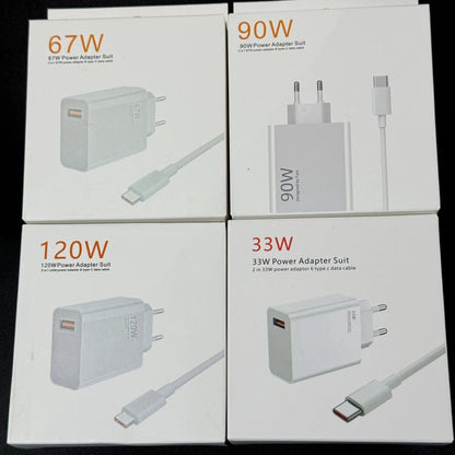Original for Xiaomi 100% 90W EU GaN Turbo Fast Charger for Xiaomi Poco X6 Pro X5 F5 Mi 14 13 12s  cable saver 0.3m cable