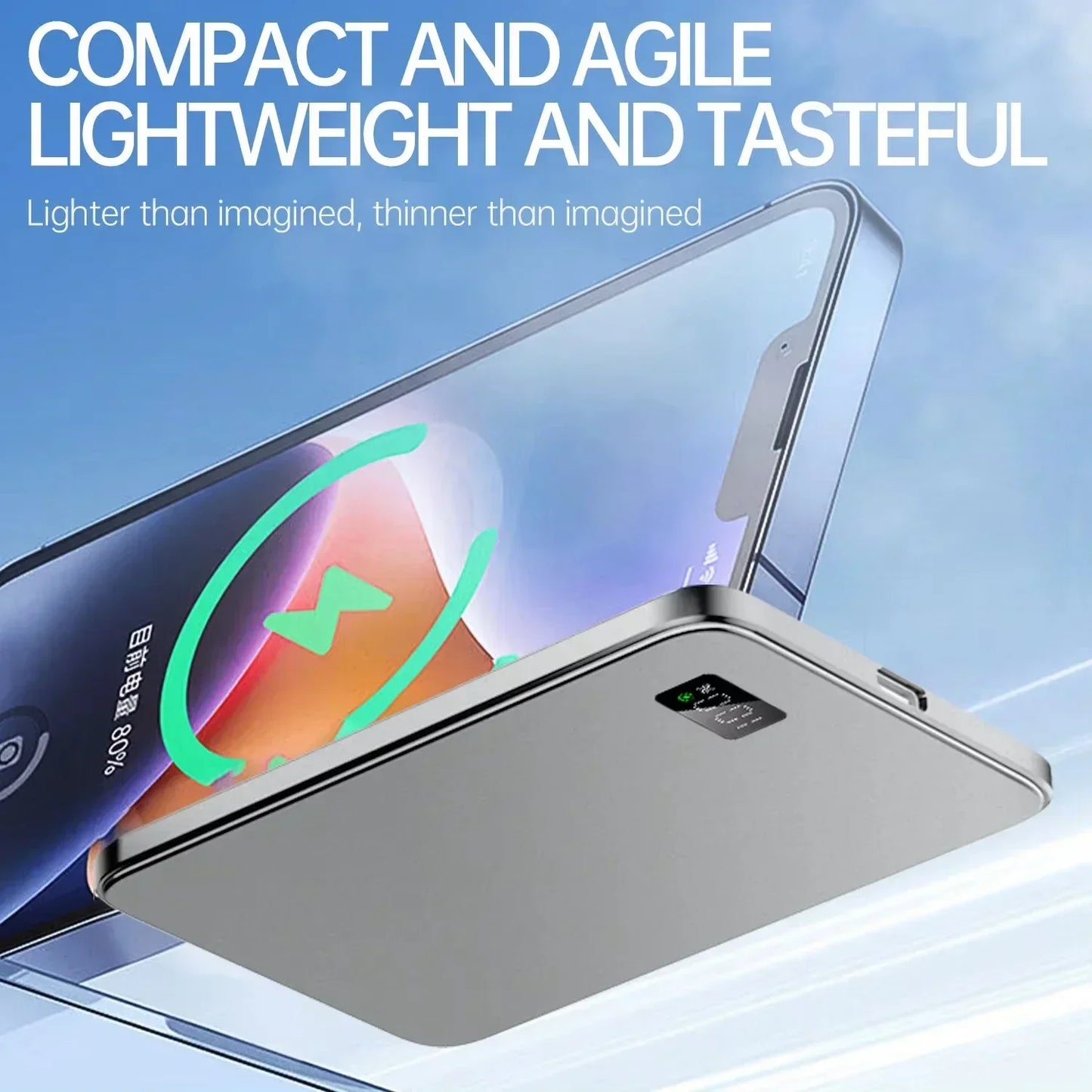 VIVO 500000mAh 3C Certification Thin Power Bank Ultra For MagSafe 22.5W Magnetic Wireless Fast Charging Portable Battery Display