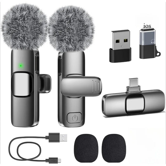 Microfono Wireless USB-C con Riduzione Rumore Intelligente: Registra Audio Cristallino sul tuo Android
