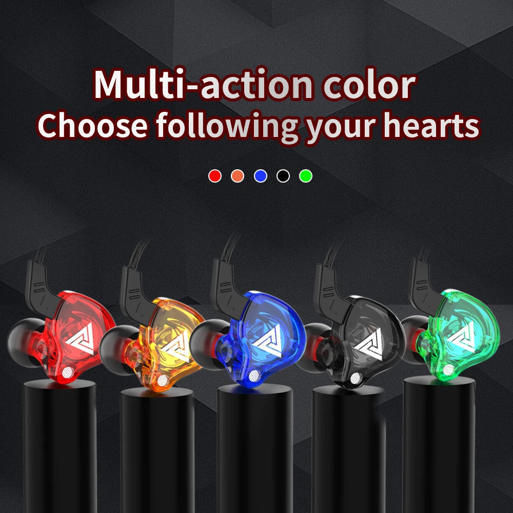 Auricolari in-ear originali QKZ AK6 con 6 driver dinamici, microfono, stereo, sportivi, HIFI, subwoofer, monitor.