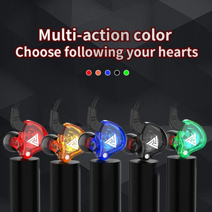 Auricolari in-ear originali QKZ AK6 con 6 driver dinamici, microfono, stereo, sportivi, HIFI, subwoofer, monitor.