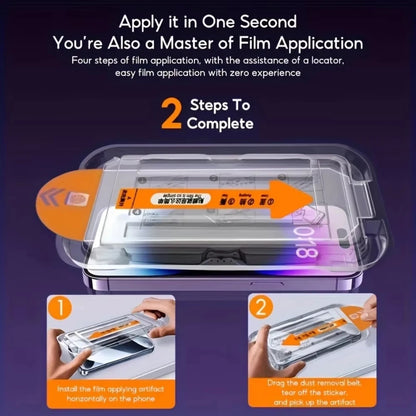 Pellicola Vetro istallazione facile iPhone 17 Pro Max 15 16 13 11 14 16e 12 Mini XR X Xs 7 8 Plus Air Tempered Glass