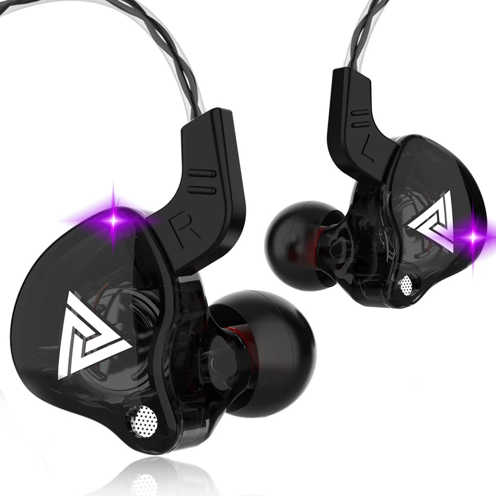 Auricolari in-ear originali QKZ AK6 con 6 driver dinamici, microfono, stereo, sportivi, HIFI, subwoofer, monitor.