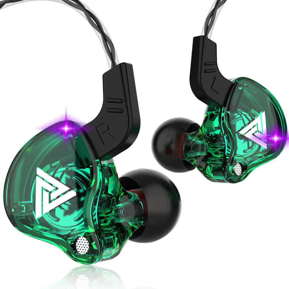 Auricolari in-ear originali QKZ AK6 con 6 driver dinamici, microfono, stereo, sportivi, HIFI, subwoofer, monitor.